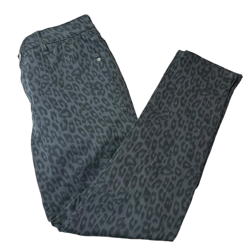 Wit & Wisdom Gray Leopard Skinny Pants